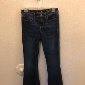Dark Blue Buckle Flare Jeans